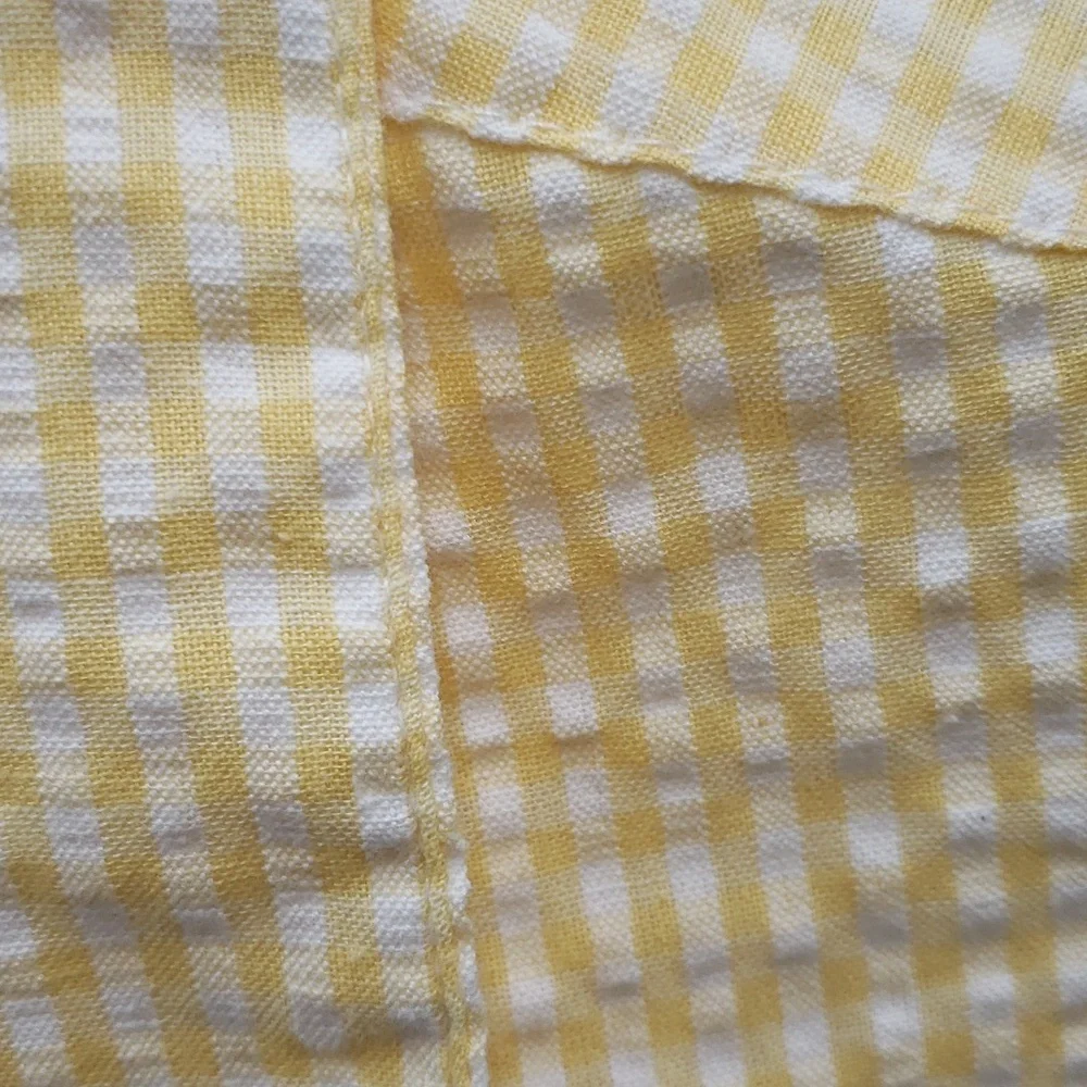 Sim & Sam NWT Sleeveless Button Front Yellow and White Check Top - Picture 6 of 6